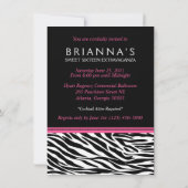 Foto van Chic Contemmodern Sweet Sixteen uitgenodi Kaart (Achterkant)