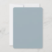 Foto van Chic Dusty Blue Abstract Paint Save The Date (Achterkant)