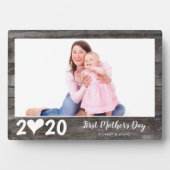 Foto van Chic First Moederdag Heart Wood Keepomwil Fotoplaat (voorkant)