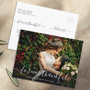 Foto van Chic Forever Thankful Script Briefkaart