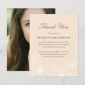 Foto van Chic Funeral Dank je wel notitie van Blus Bedankkaart (Voorkant / Achterkant)