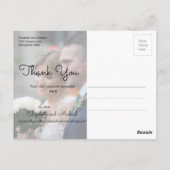 Foto van Chic Glitter Modern Weddenschap Bedankt Briefkaart (Achterkant)