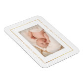 Foto van Chic Gold Foil Aankondiging van geboorte Magneet (Rechterzijde)