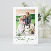Foto van Chic Green Wedding Hartelijk dank Bedankkaart (Staand voorkant)