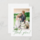 Foto van Chic Green Wedding Hartelijk dank Bedankkaart (Voorkant / Achterkant)
