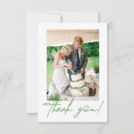 Foto van Chic Green Wedding Hartelijk dank Bedankkaart