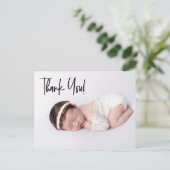Foto van Chic Handlettering Baby Girl Hartelijk da Briefkaart (Staand voorkant)