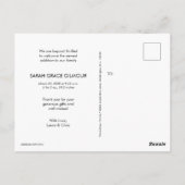 Foto van Chic Handlettering Baby Girl Hartelijk da Briefkaart (Achterkant)