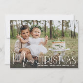 Foto van Chic Merry-kerstscript Feestdagenkaart (Voorkant)