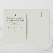 Foto van Chic Modern Hand Lettering Folie Feestdagen Briefkaart (Achterkant)