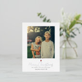 Foto van Chic Modern Hand Lettering Folie Feestdagen Briefkaart (Staand Voorkant)