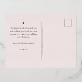 Foto van Chic Modern Hand Lettering Folie Feestdagen Briefkaart (Achterkant)