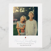 Foto van Chic Modern Hand Lettering Folie Feestdagen Briefkaart (Voorkant)