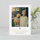 Foto van Chic Modern Hand Lettering Folie Feestdagenkaart (Staand Voorkant)