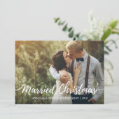 Foto van Chic Passen getrouwd met kerstfeestjes Kaart (Staand voorkant)