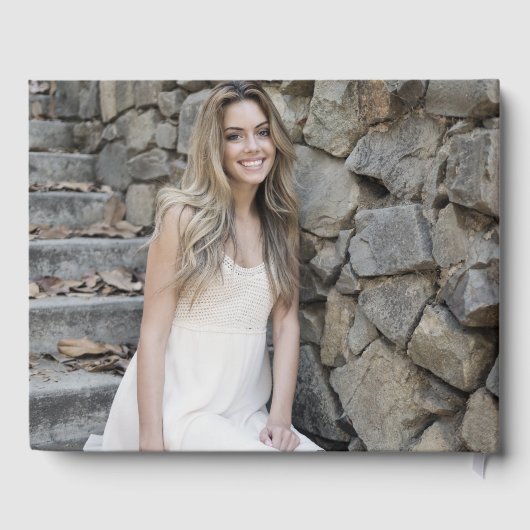 Foto van Chic Pink & White Sweet Sixteen Gastenboek (Achterkant)