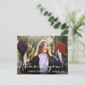 Foto van Chic Script Afstuderen - Hartelijk dank Briefkaart (Staand voorkant)