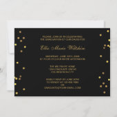 Foto van Chic Script Faux Gold Foil Confetti Afstu Kaart (Achterkant)