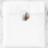 Foto van Chic Script Sheer Overlay Afstudeerder Ronde Sticker (Tas)