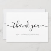 Foto van Chic Simple Minimalist Wedding Bedankkaart (Voorkant)