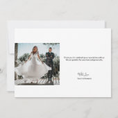 Foto van Chic Simple Minimalist Wedding Bedankkaart (Achterkant)