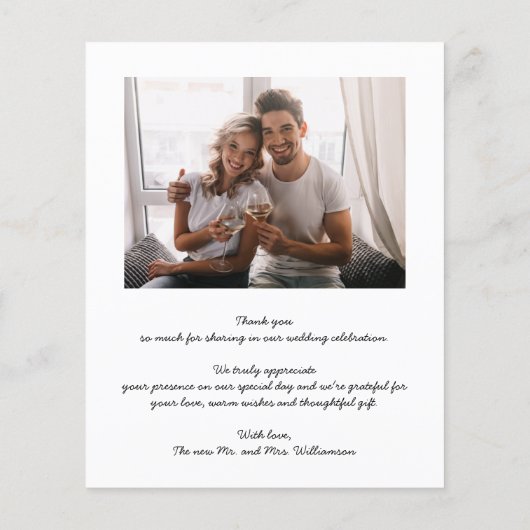 Foto van Chic Wedding Bedankt Flyer (Achterkant)