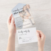 Foto van Chic Wedding Reception All In One Uitnodiging (Afscheurbaar)