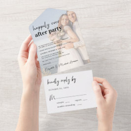 Foto van Chic Wedding Reception All In One Uitnodiging