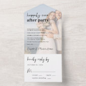 Foto van Chic Wedding Reception All In One Uitnodiging (Binnen)