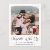 Foto van Chic Wedding Reception Uitnodiging Briefkaart (Voorkant)