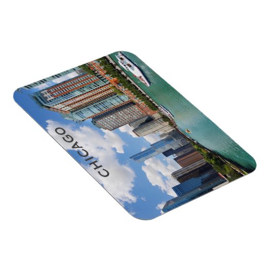 Foto van Chicago Illinois Skyline Magneet (Rechterzijde)