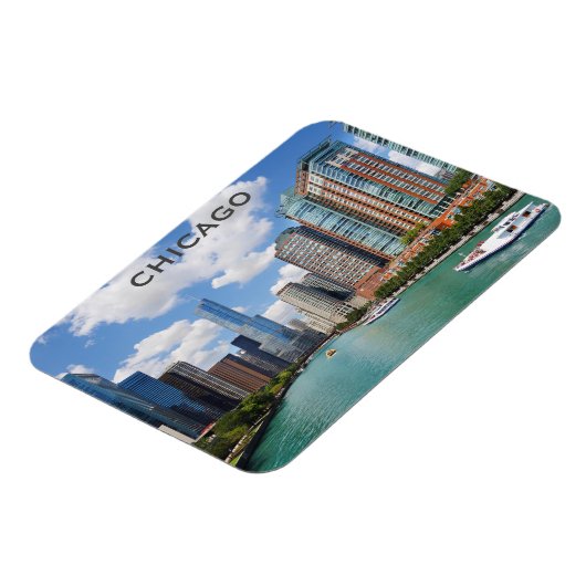 Foto van Chicago Illinois Skyline Magneet (Linkerzijde)