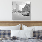 Foto van Chicago Michigan Avenue Art Museum 1960 Canvas Afdruk (Insitu (Slaapkamer))