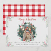 Foto van Christmas Plaid Family Feestdagenkaart (Voorkant / Achterkant)