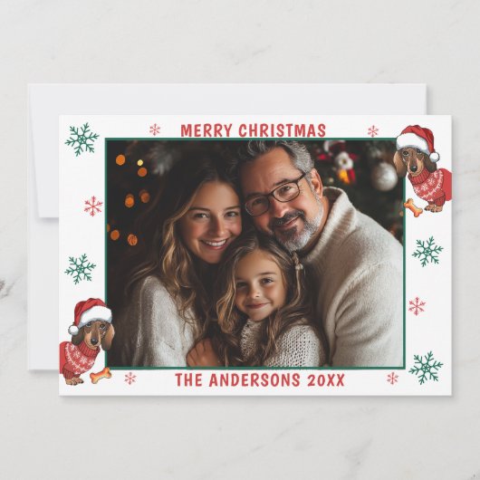 Foto van Christmas Teckel Feestdagenkaart (Voorkant)