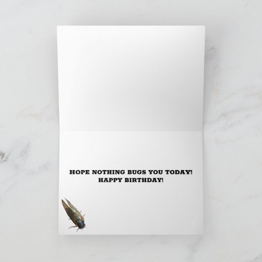 Foto van Cicada Bug, Insect gepersonaliseerde verj Kaart (Binnen)