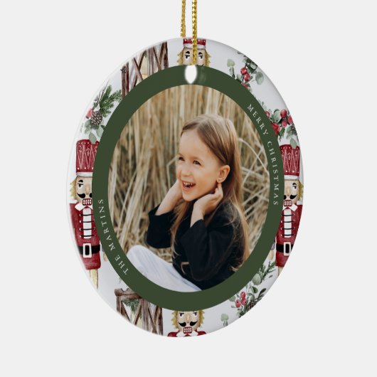 Foto van Classic Nutcraker Pattern Keramisch Ornament (Rechts)