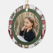 Foto van Classic Nutcraker Pattern Keramisch Ornament (Links)