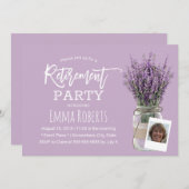 Foto van Classy Lavender Floral Jar Paars Kaart (Voorkant / Achterkant)