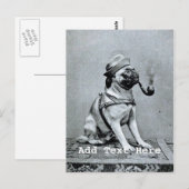 Foto van  Classy Pug Briefkaart (Voorkant / Achterkant)