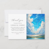 Foto van Clouds Sympathy Funeral Memorial Bedankkaart (Voorkant)