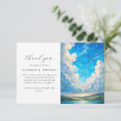 Foto van Clouds Sympathy Funeral Memorial Bedankkaart (Staand voorkant)