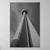 Foto van CN Tower Toronto Canada Black & White Poster (Voorkant)