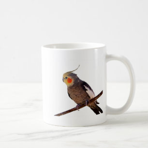 Foto van Cockatiel Gray en Yellow Pet Bird Koffiemok