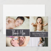 Foto van Collage Birth Announcement Baby shower Bedankkaart (Voorkant / Achterkant)