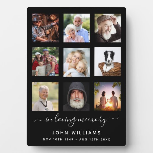 Foto van collage Black Memorial Fotoplaat (voorkant)