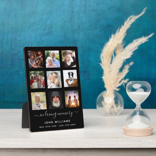 Foto van collage Black Memorial Fotoplaat (Zijkant)