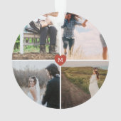 Foto van Collage Eerste Kerstmis, Mr. Monogrammed Ornament (achterkant)