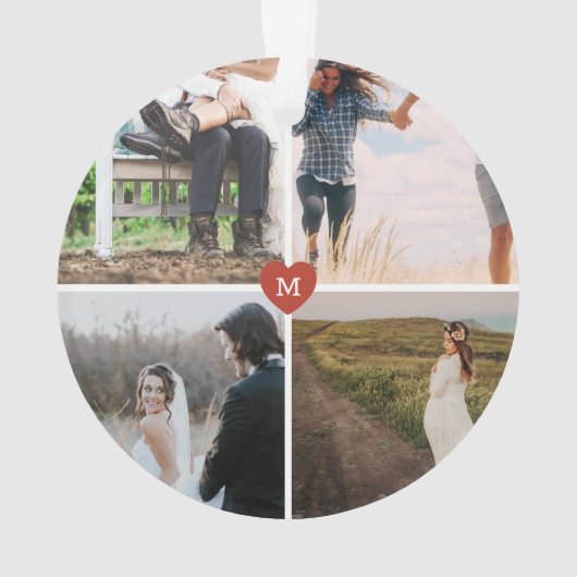 Foto van Collage Eerste Kerstmis, Mr. Monogrammed Ornament (achterkant)