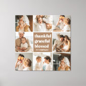Foto van Collage Family | Gelukkig Grateful Blesse Canvas Afdruk (Voorkant)